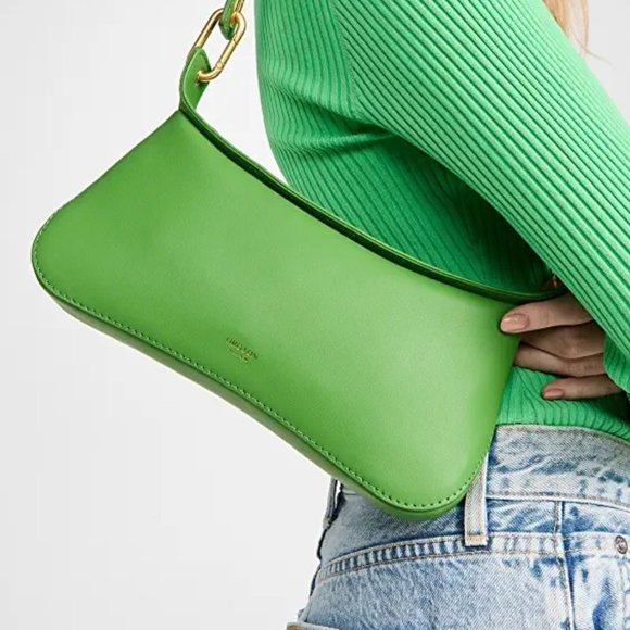 Gorgeous Oroton Sydney AU Garden Green Leather North Shoulder Bag NWT - Picture 4 of 11